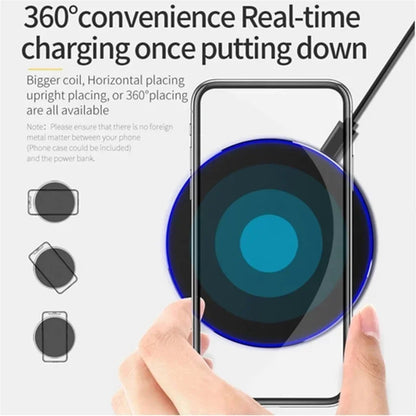 Fast Wireless Charger Pad For iPhone 14 13 12 11 Pro XS Max Samsung Smart Watch Phone Charging Pad For Xiaomi Huawei Phone