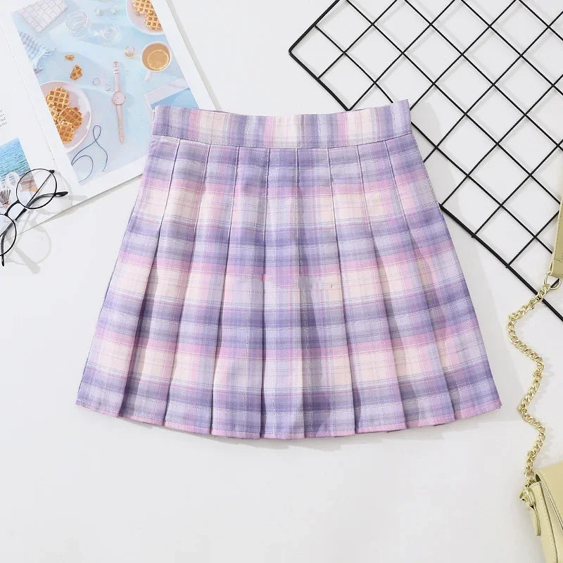 Rokken Dames Hoge Taille Geplooide Rok Harajuku Preppy Stijl Vrouwelijke Mini Rokken Mode Chique Dame Meisjes Dans Korte Rok