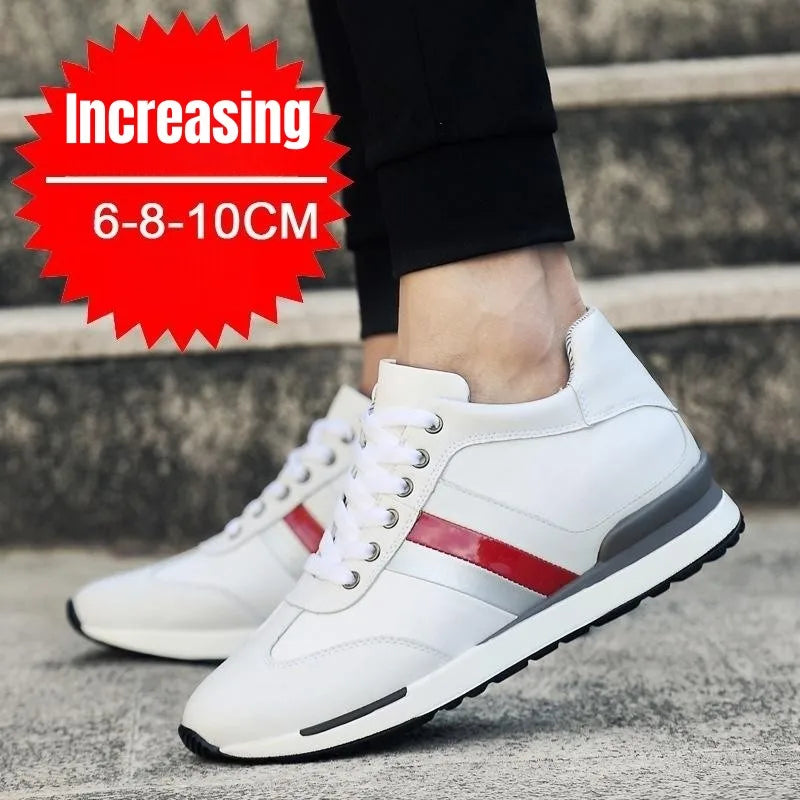 PDEP Summer Invisible Inner Height Increase Men's Shoes 10cm Sneakers Korean Fashion  Breathable Casual Zapatillas De Hombre