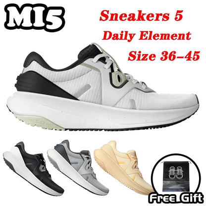 Newest Miflame Mijia Sneakers 5 Daily Element Fashionable Breathable Flying Woven Antibacterial Sports Running Shoes Couples