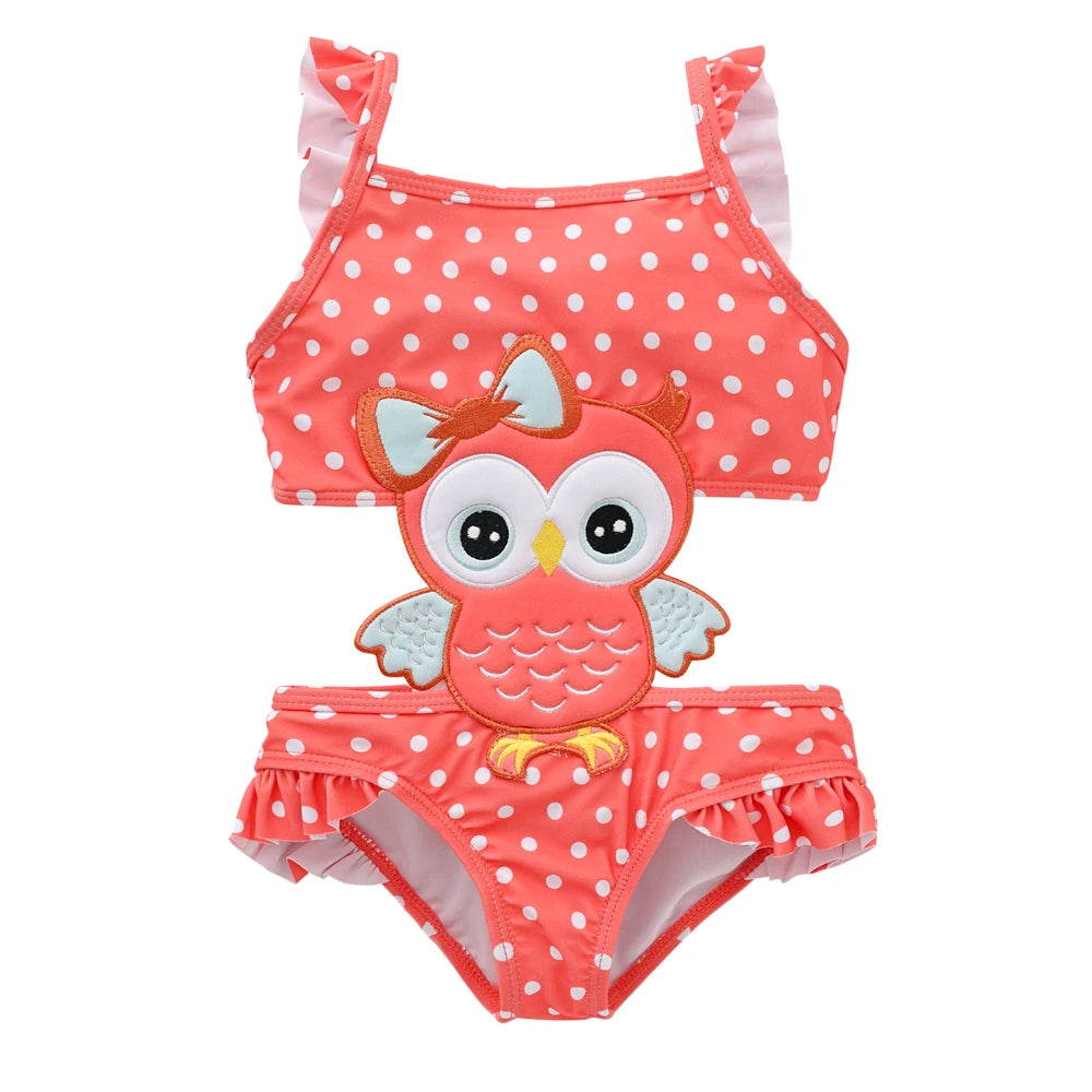 Honeyzone Baby Girls Swimwears Summer Bikini  Kids Cute Toddler Learn Swimming Suits One-Piece Sunbeach Swimsuit