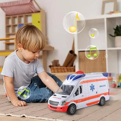 Ambulance Musical Toy Rescue Vehicle Toys City Rescue Vehicle With Lights And Sound  Car Toy Model Toy For Kids Childrens Gifts