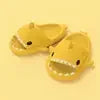 2024 Men Shark Slippers Couples Bathroom Non-Slip Flat Sandals Adults Outdoor Soft Thick Slides Cute Solid Color EVA Flip Flops