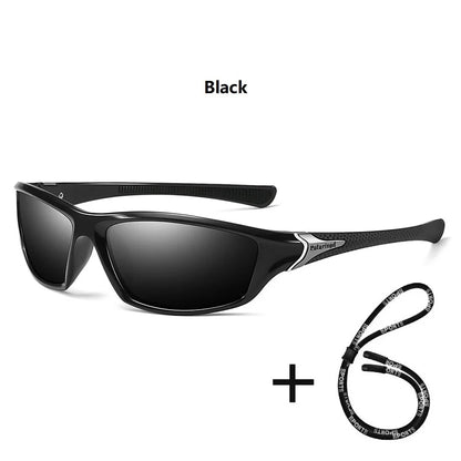 With Glasses Chain Polarized Sports Sunglasses Men Women Fishing Hiking Cycling Climbing Skiing Vintage Sport Sun Glasses UV400