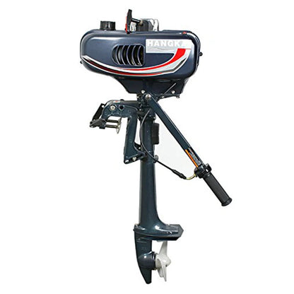 2 Stroke 3.5/3.6HP Marine Motor Outboard Engine for Boat Aluminum Construction 55CC Displacement with Water-Cooled System