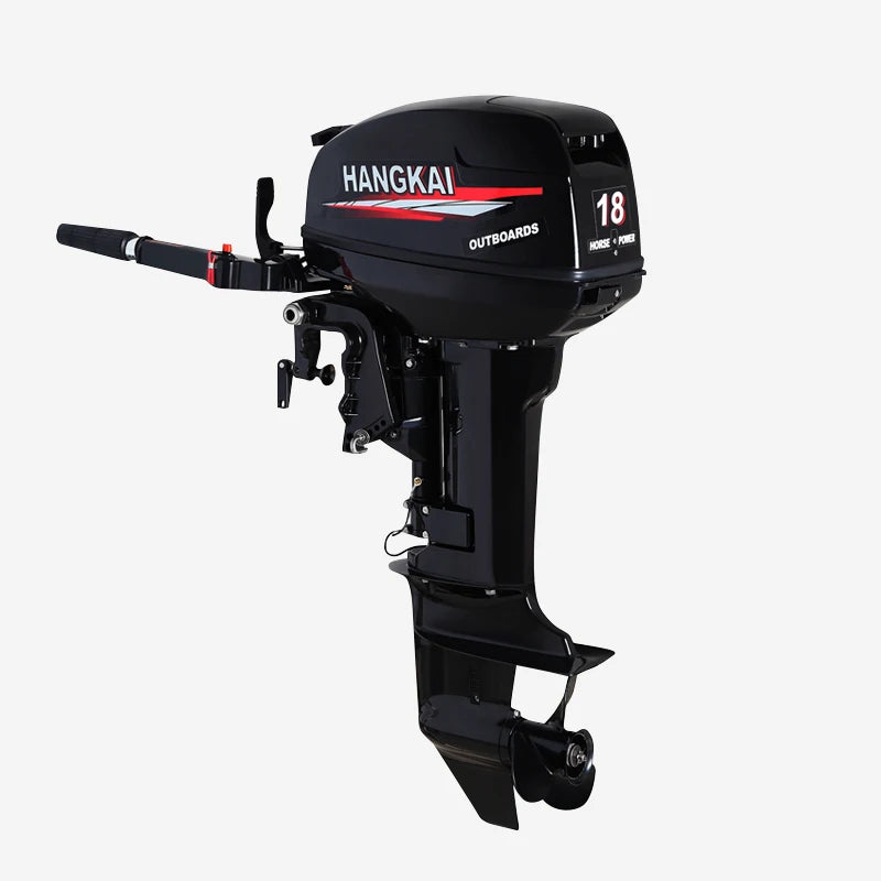 Hangkai 18HP 2 Stroke 9.9HP boat accessories 2 Cylinder Gasoline Outboard Motors Marine Engine Rowing Boats Engine 2Stroke