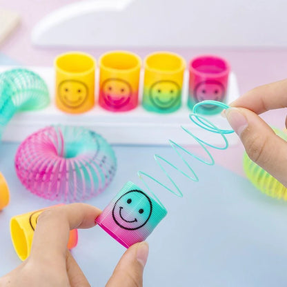 12 Pcs Mini Rainbow Magic Springs Toys Children Birthday Party Favors Giveaway Gifts Souvenir Kindergarten Guest Pinata Fillers