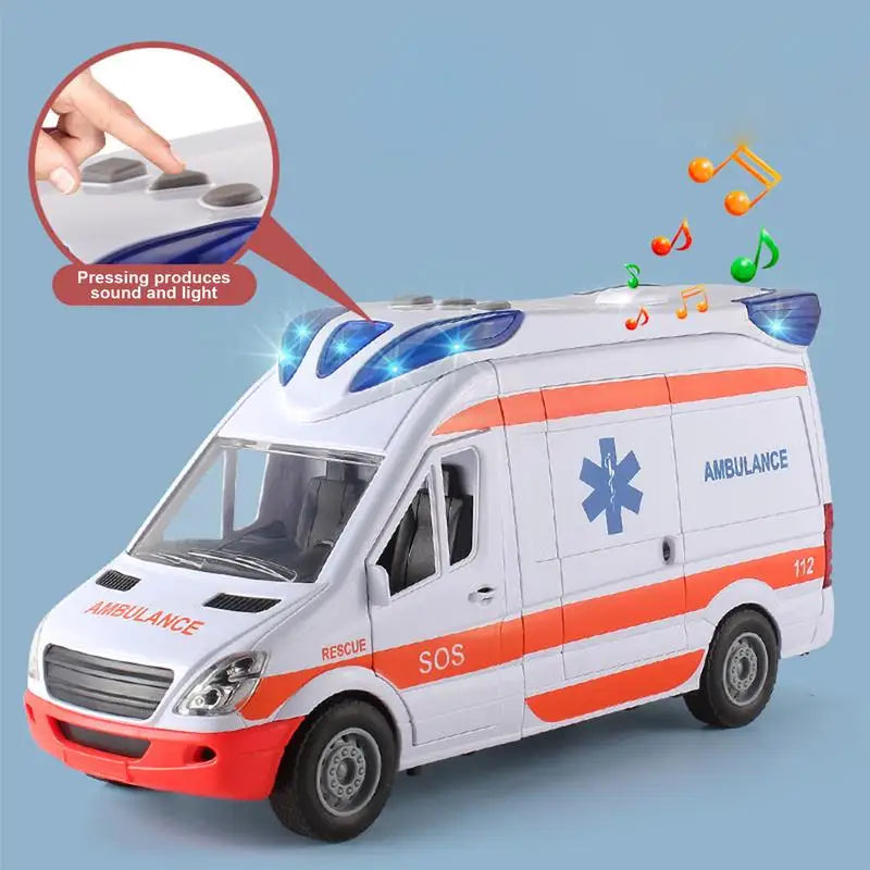 Ambulance Musical Toy Rescue Vehicle Toys City Rescue Vehicle With Lights And Sound  Car Toy Model Toy For Kids Childrens Gifts