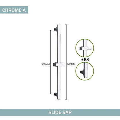 Adjustable Shower Bar Lifting Rod Extendable Wall Mount Shower Horizontal Bar Column Black White Chrome Bathroom Riser Slide