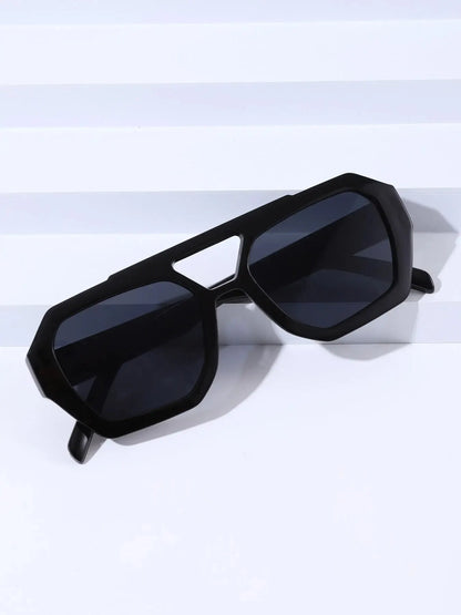 Cross Border European and American Double Beam Irregular Sunglasses 2023 New Retro Personalized Sunglasses Popular on the Intern