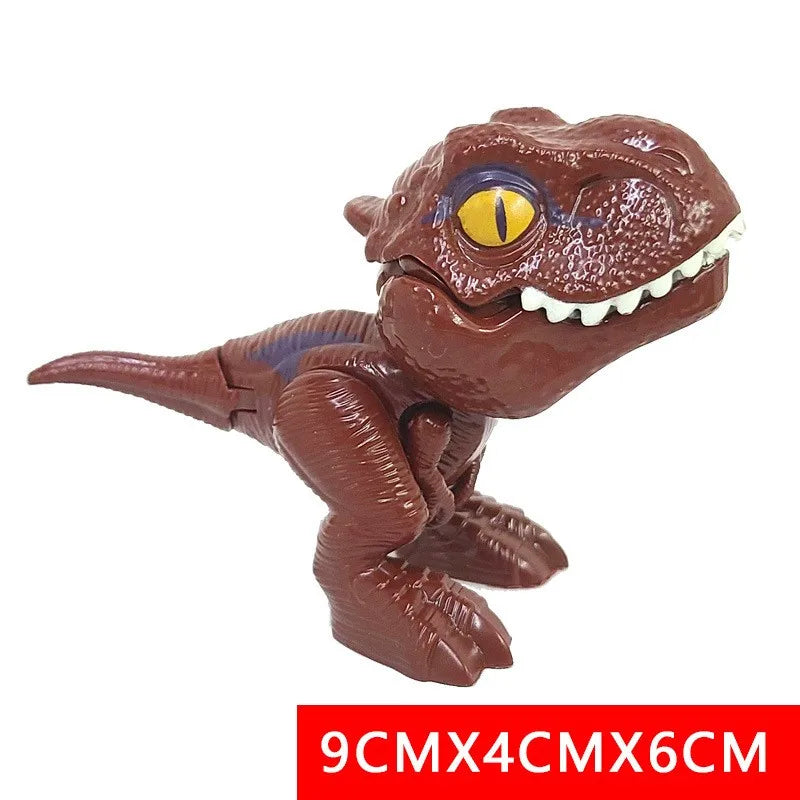 Jurassic Finger Dinosaur Triceratops Tyrannosaurus Model Toys for Kids Creative Finger Biting Dinosaurs Interactive Toy Boy Gift