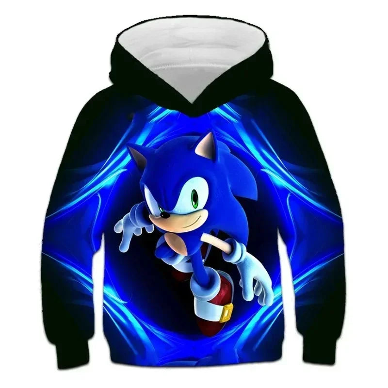 2024 Children's Clothes Sonic 3D Hoodie for Kids Boys and Girls Cartoon Printing Sweatshirt Long Sleeve Spring Autumn Animation