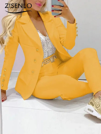 Sets for Women 2 Pieces New Spring/Autumn Leisure Fashion Small Suit Women's Suit Women Blazer Set Elegant Jacket and Pants Set