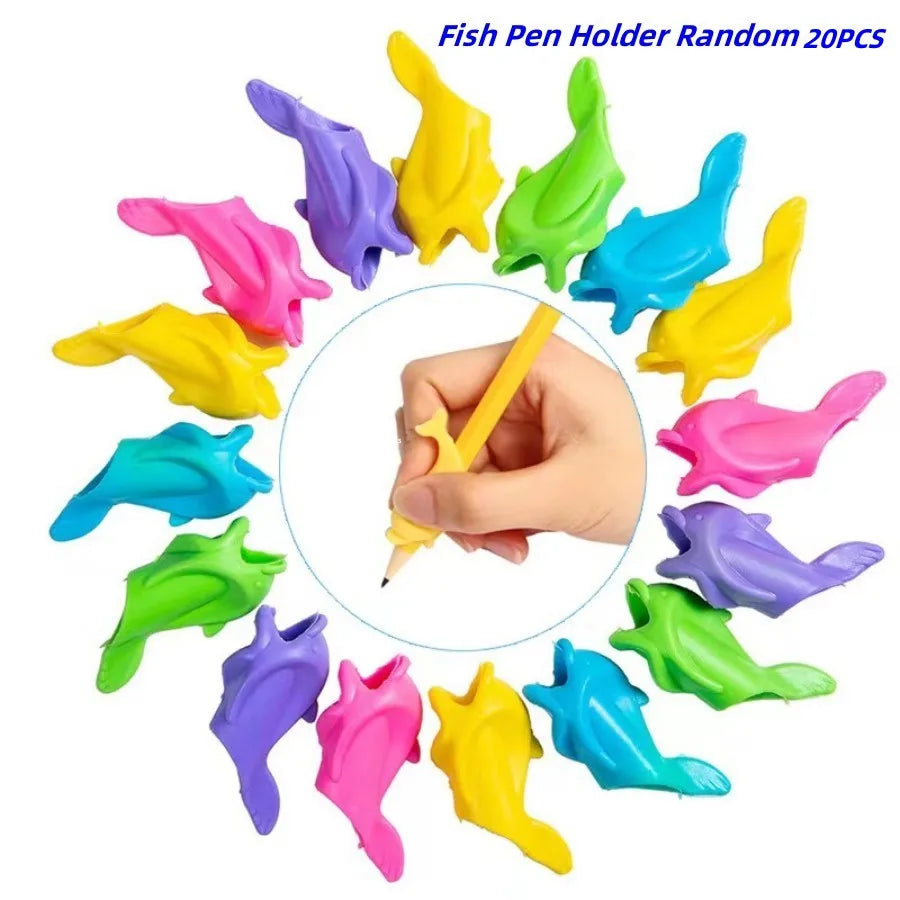 Children Writing Pencil Pan Holder Kids Learning Practise Silicone Pen Aid Grip Posture Correction Device for Students