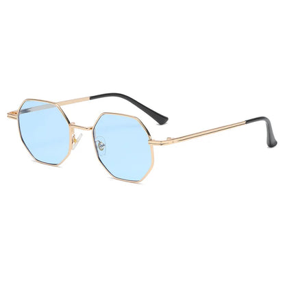 Brand Design Fashion New Polygonal Metal Sunglasses Retro Ladies Glasses Classic Trend Luxury Driving Travel Eyewear Uv400