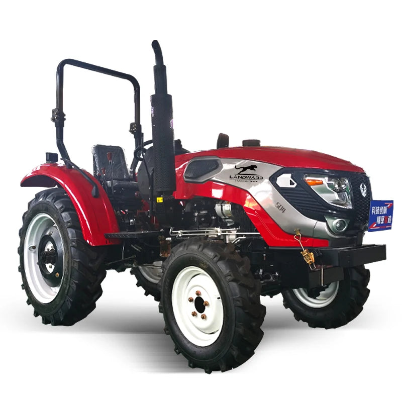 China Agricultural 25HP Tractor 4WD Household Wheel High-Horsepower Rotary Tractor Tiller Ride-On 50HP Tiller Tractor Customized