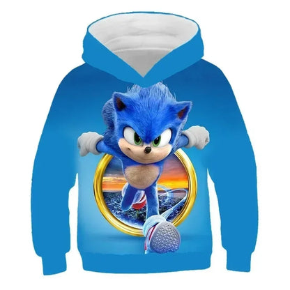 2024 Children's Clothes Sonic 3D Hoodie for Kids Boys and Girls Cartoon Printing Sweatshirt Long Sleeve Spring Autumn Animation