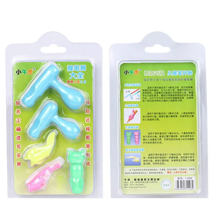 Children Writing Pencil Pan Holder Kids Learning Practise Silicone Pen Aid Grip Posture Correction Device for Students