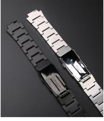 Quick Release For Casio G-SHOCK GST-B200 Stainless Steel Watch band Folding buckle metal Men's bracelet 24x16mm Convex mouth