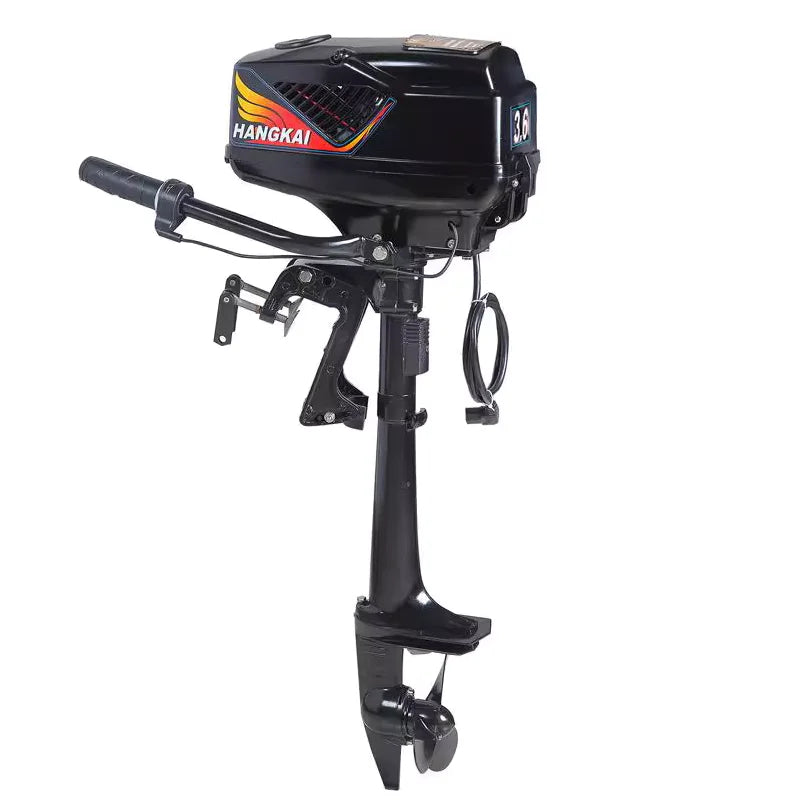 Water-cooled 3.6HP Outboard Motor for Fishing Boat, 2 Stroke 55cc, Short Shaft Gasoline Engine, Portable Engine