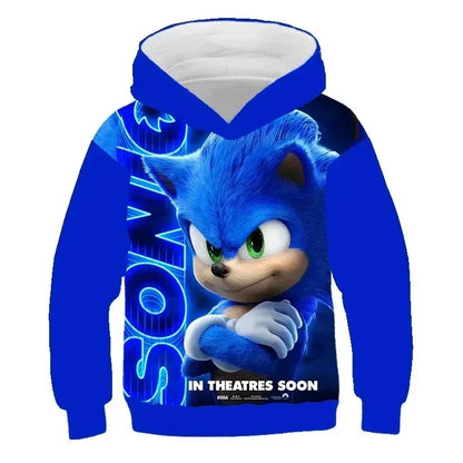 2024 Children's Clothes Sonic 3D Hoodie for Kids Boys and Girls Cartoon Printing Sweatshirt Long Sleeve Spring Autumn Animation