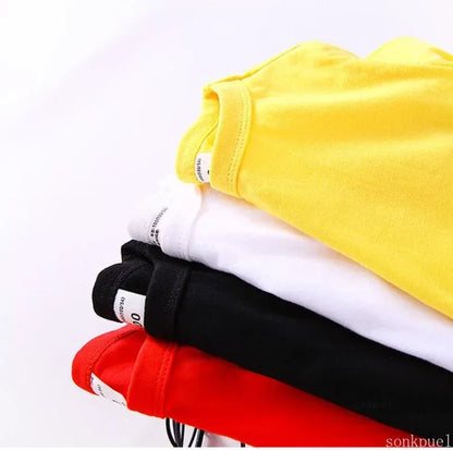 Autumn Spring Cotton Children T-shirt  Boys Girls Tees Long Sleeve White Shirt Kids Tops Baby Clothes Solid Black Blue Yellow