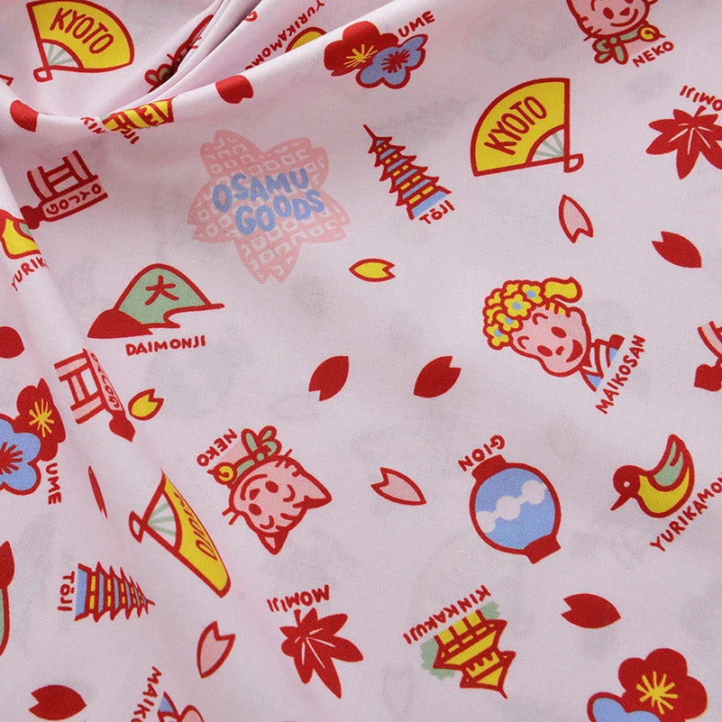 Children Cartoon Printed Cotton Japanese Style Cute for Sewing Skirt Clothes Clothing by Half Meter