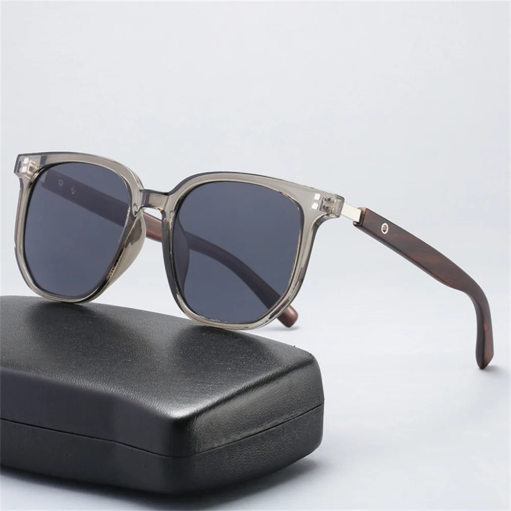 New Men Vintage Wooden Frame Sunglasses Classic Brand Sun Glasses Coating Lens Men Polarized UV Protection Driving Eyewear 2024