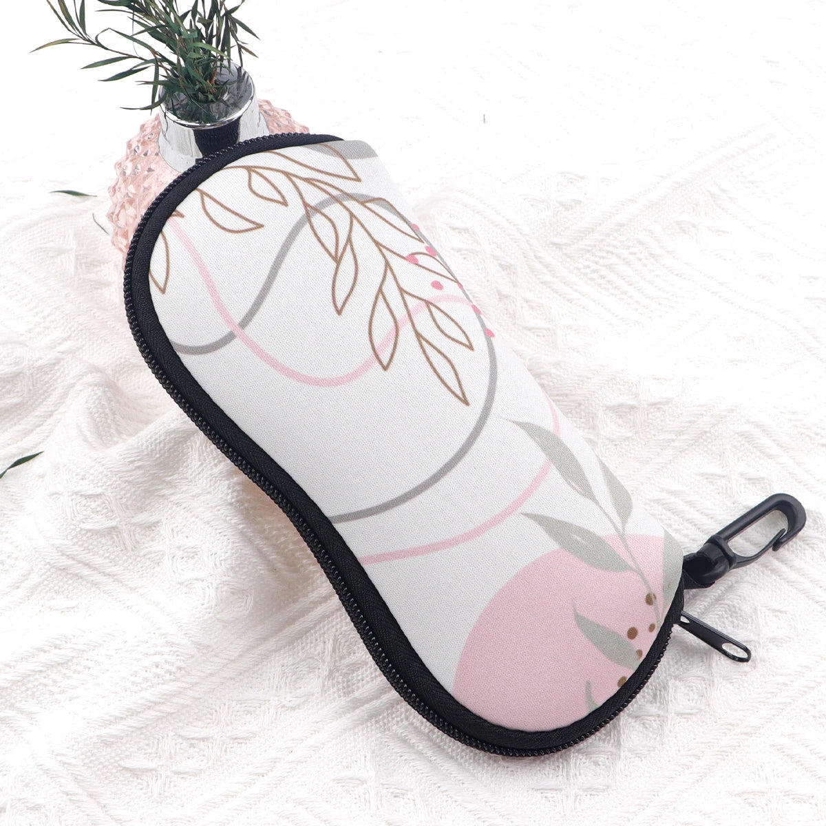 Marble Butterfly Pattern Glasses Soft Cloth Bag Sunglasses Bags Glasses Box Bag Women Zipper Fabric Eyeglasses Case Eyewear Case