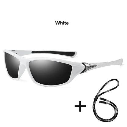 With Glasses Chain Polarized Sports Sunglasses Men Women Fishing Hiking Cycling Climbing Skiing Vintage Sport Sun Glasses UV400