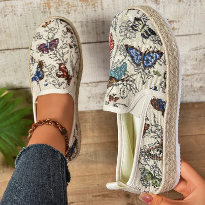 Women Flats Shoes 2025 Summer New Fashion Platform Loafers Flowers Casual Comfortable Sneakers Women Barefoot Shipping Shoes