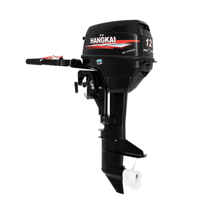 12HP 2 Stroke Outboard Motor Marine Fishing Boat Engine 169CC Water Cooling CDI System Short Shaft 8-30km/h 4500-5500RPM