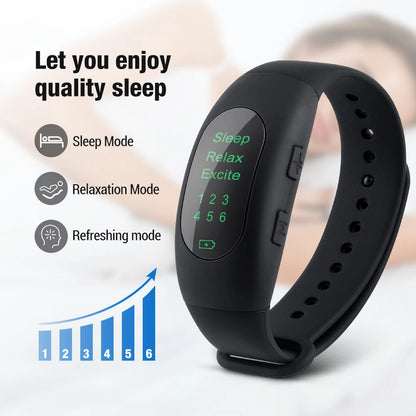 Smart Micro-current Pulse Insomnia Hypnosis Device Sleeping Wristband EMS Sleep Aid Watch