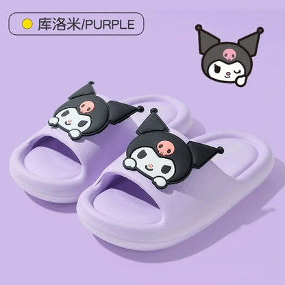 Sanrios Bathroom Non-slip Sandals Cartoon Kuromi Anime EVA  Slipper Home Shoe Festival Gift for Girl