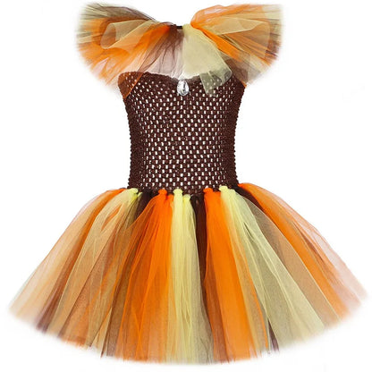 Lion King Costume Girls Holiday Party Tutu Princess Dresses Fancy Animal Cosplay Carnival Halloween Costume for Kids Clothes Set