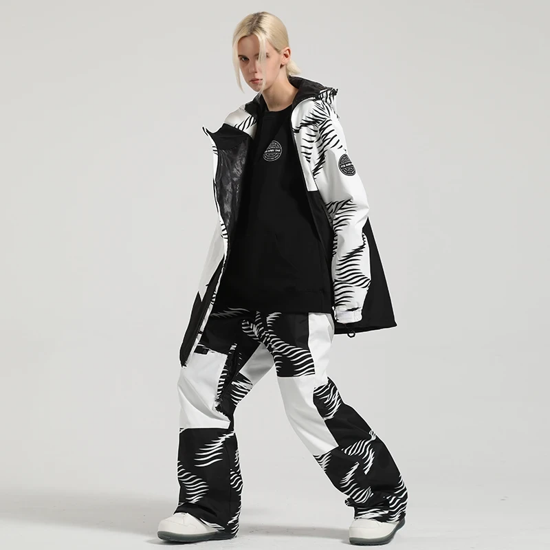 Women Ski Jacket Pant Men Snowboard Suit Winter Clothing Trouser Windproof Waterproof Outdoor Sport Wear for Couple Mountain Set - Afbeelding 2