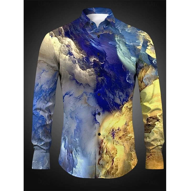 Harajuku Button Lapel Men Shirt 2024 Male High Quality Long Sleeve Shirts Casual Autumn Street Oversized Loose Clothing Blouses - Afbeelding 5