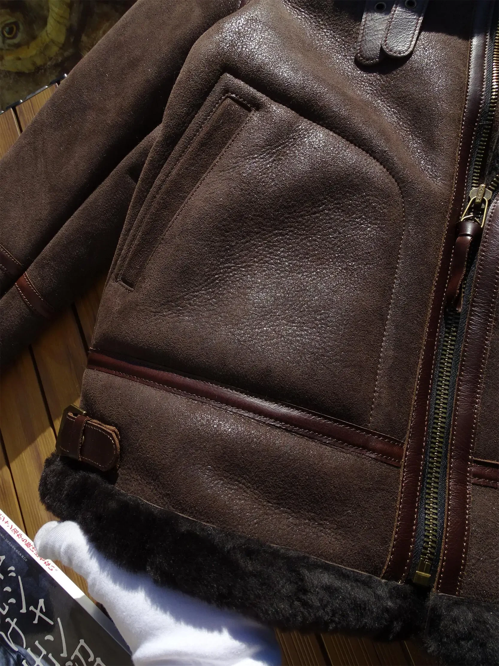 Original Natural Fur Coats Men's Winter Jackets Real Sheep Leather and Wool Integrated Mens Fur Jacket Coat 2023 New Clothing FC - Afbeelding 6