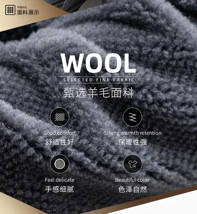 Winter New Fur Clothing Male Real Lamb Fur Coats for Men Sheep Sheared Fleece Suit Collar Composite Fur Integrated Short Clothes - Afbeelding 6