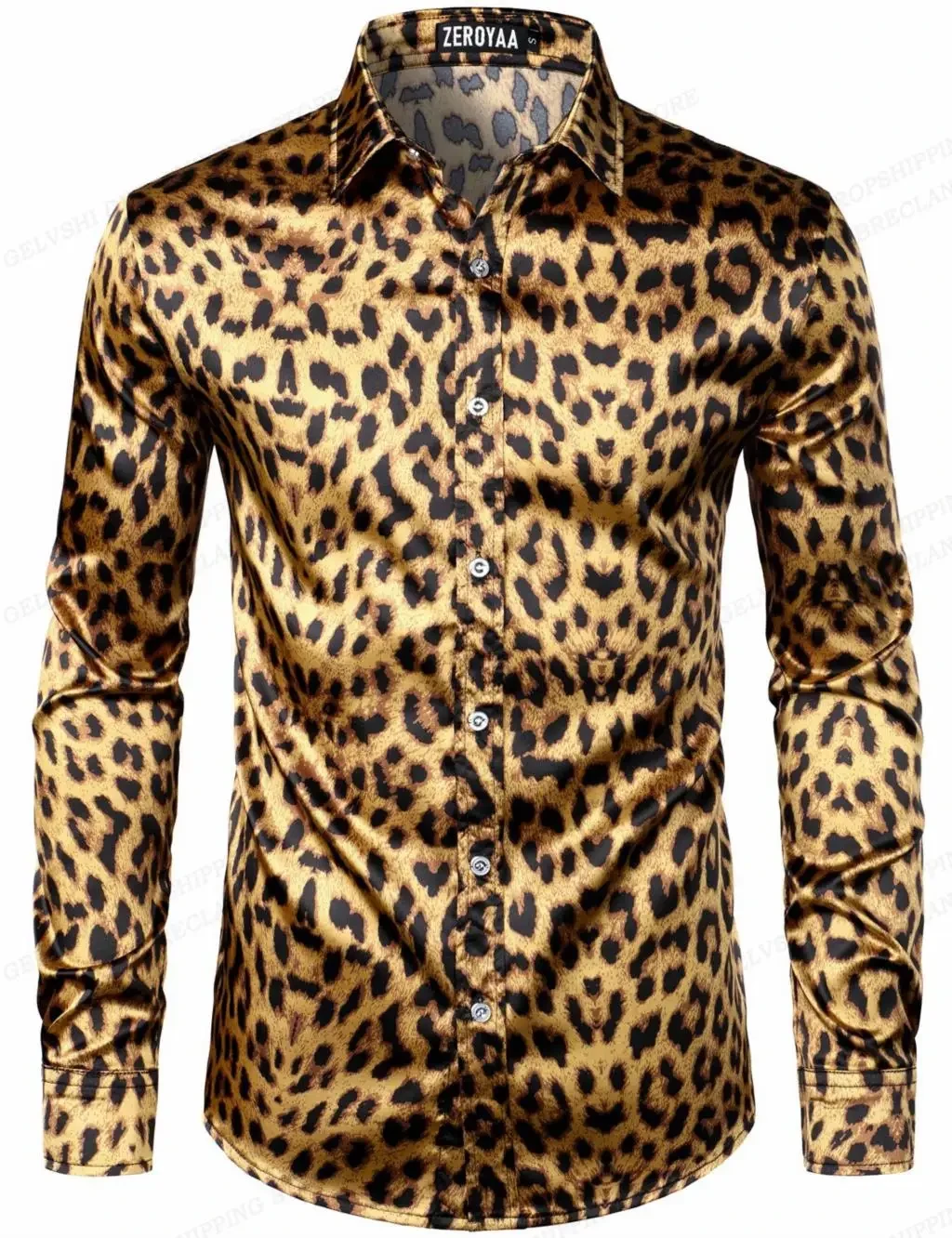 Gold Chain Hawaii Shirts Butterfly 3d Print Shirts Men Fashion Shirts Long Sleeve Beach Blouse Luxury Lapel Shirt Men's Clothing - Afbeelding 11