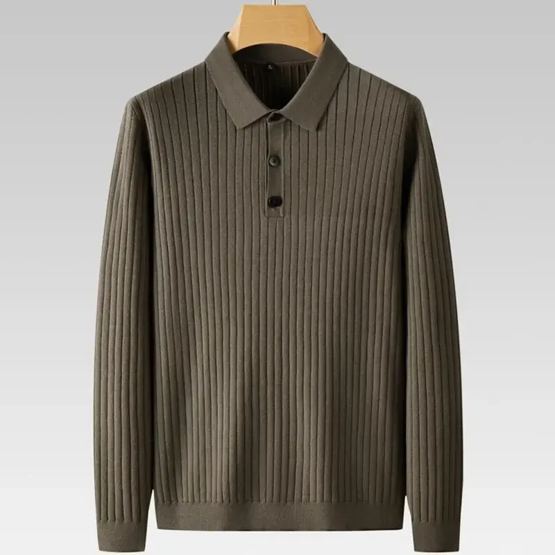 8XL 7XL 6XL 2023 New Fall Winter High End Luxury Thermal Sweater Men Long Sleeve Lapel Mens Sweaters Thick Warm Male Pullover - Afbeelding 7