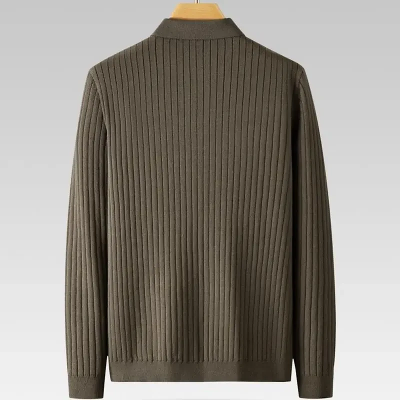 8XL 7XL 6XL 2023 New Fall Winter High End Luxury Thermal Sweater Men Long Sleeve Lapel Mens Sweaters Thick Warm Male Pullover - Afbeelding 2