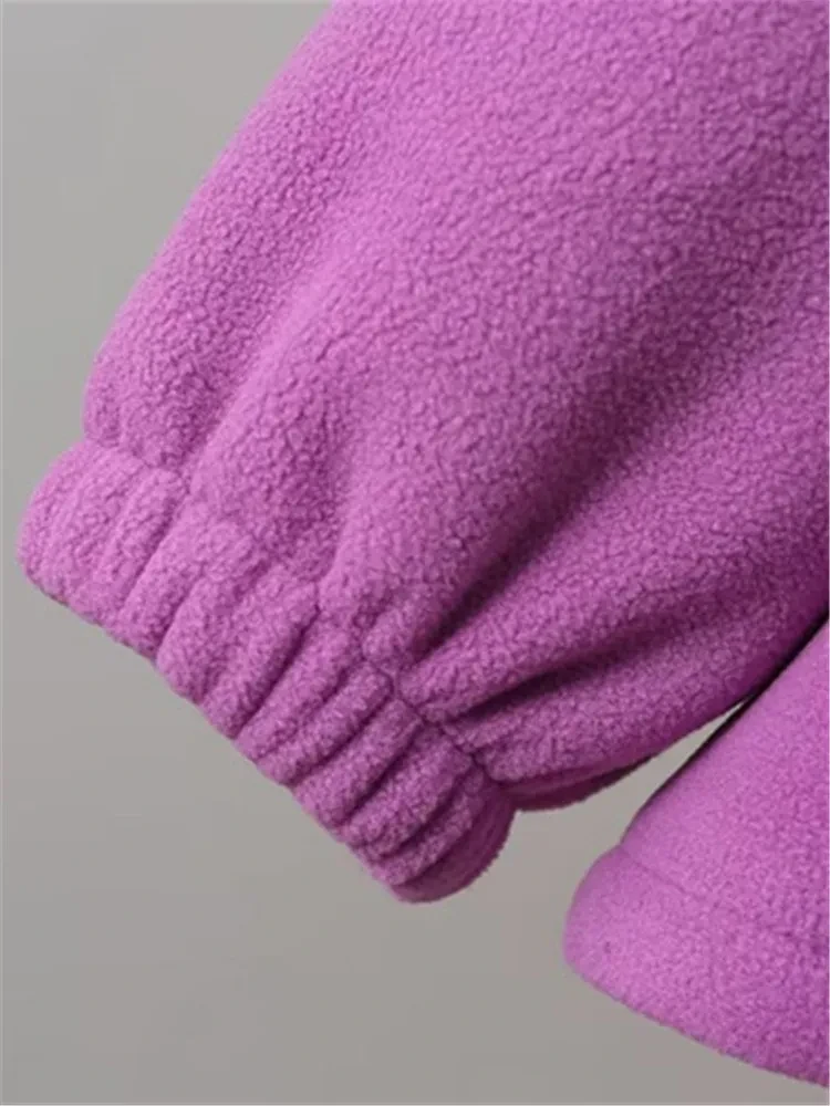 Plus Size Women's Clothing Autumn And Winter Hoodies & Sweatshirt Long Sleeve Zipper Polar Fleece Thick Casual Sports Sweatshirt - Afbeelding 5