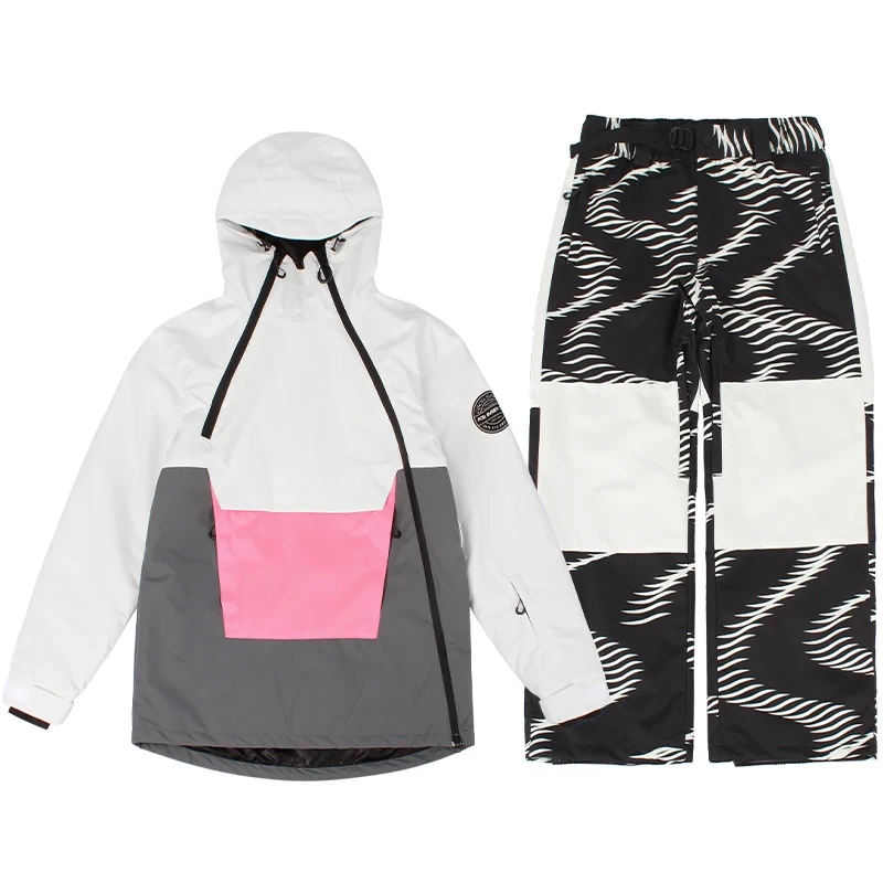 Women Ski Jacket Pant Men Snowboard Suit Winter Clothing Trouser Windproof Waterproof Outdoor Sport Wear for Couple Mountain Set - Afbeelding 6