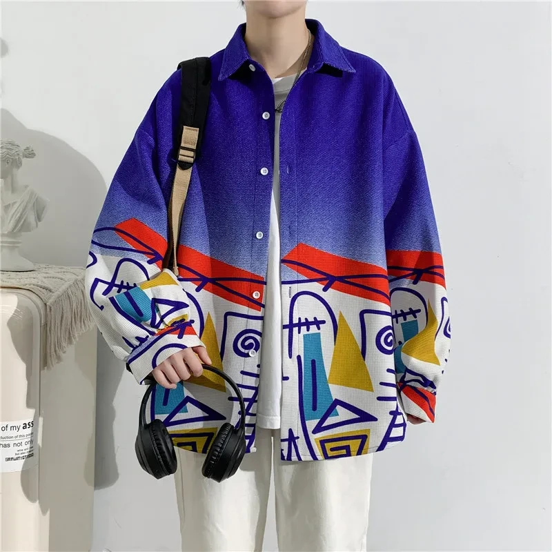 New 2024 Spring Autumn Long Sleeve Cotton Shirts Men's Slim Lapel Tops Streetwear Beach Blouses Casual Thin Single Breasted Coat - Afbeelding 2