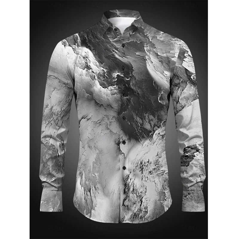 Harajuku Button Lapel Men Shirt 2024 Male High Quality Long Sleeve Shirts Casual Autumn Street Oversized Loose Clothing Blouses