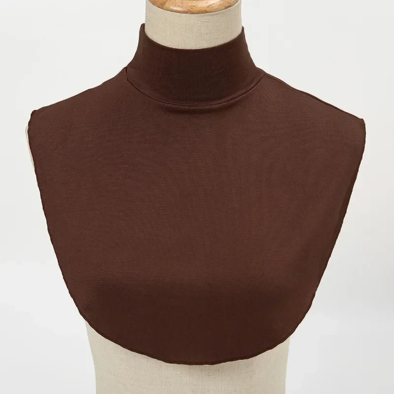 Solid Modal Turtleneck Fake Collar Extensions Neck Half Top Block Plain Winter Warmth High Neck Cover Clothing Accessories Gift - Afbeelding 3