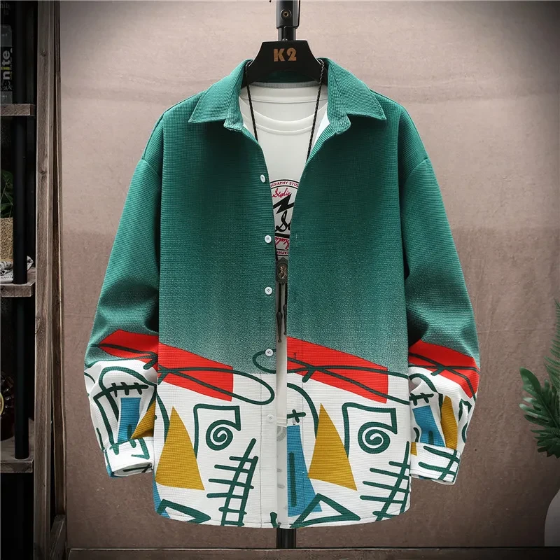 New 2024 Spring Autumn Long Sleeve Cotton Shirts Men's Slim Lapel Tops Streetwear Beach Blouses Casual Thin Single Breasted Coat - Afbeelding 3