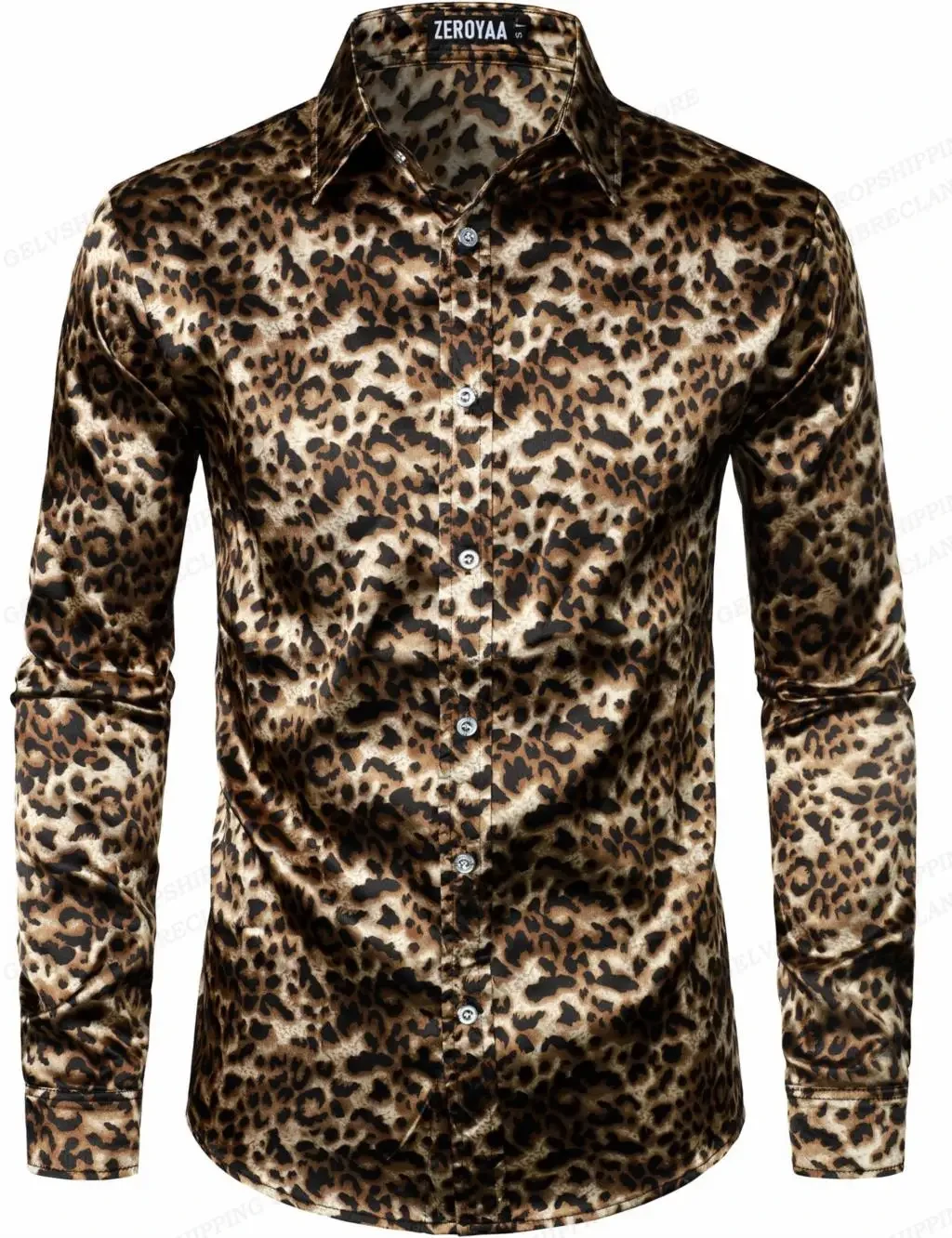 Gold Chain Hawaii Shirts Butterfly 3d Print Shirts Men Fashion Shirts Long Sleeve Beach Blouse Luxury Lapel Shirt Men's Clothing