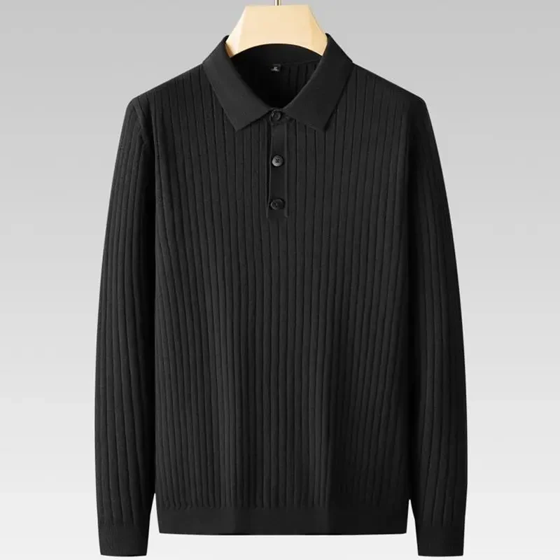 8XL 7XL 6XL 2023 New Fall Winter High End Luxury Thermal Sweater Men Long Sleeve Lapel Mens Sweaters Thick Warm Male Pullover - Afbeelding 4